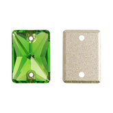Fern Green Rectangle Shape High Quality Glass Sew-on Rhinestones WholesaleRhinestone